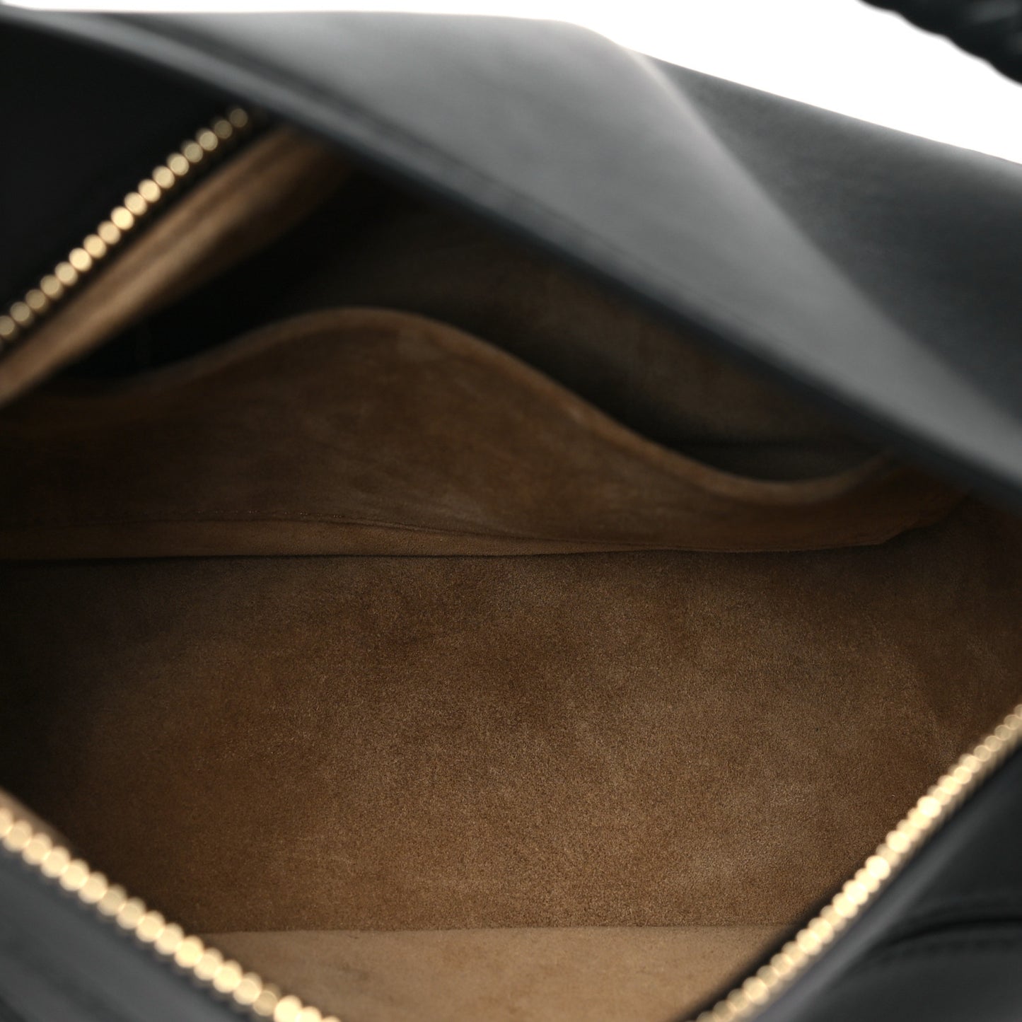 Calfskin Small Woven Puzzle Bag Black