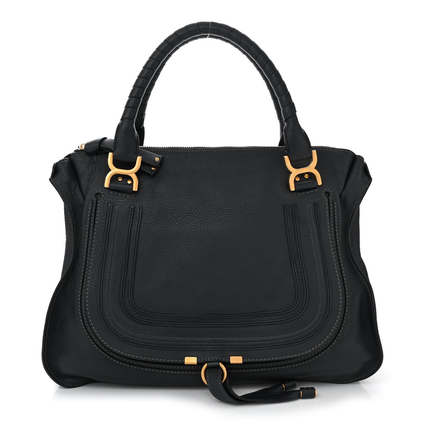 Calfskin Large Marcie Satchel Overseas