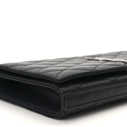 Saint Laurent Lambskin Quilted Kate Clutch Black 7 of 9