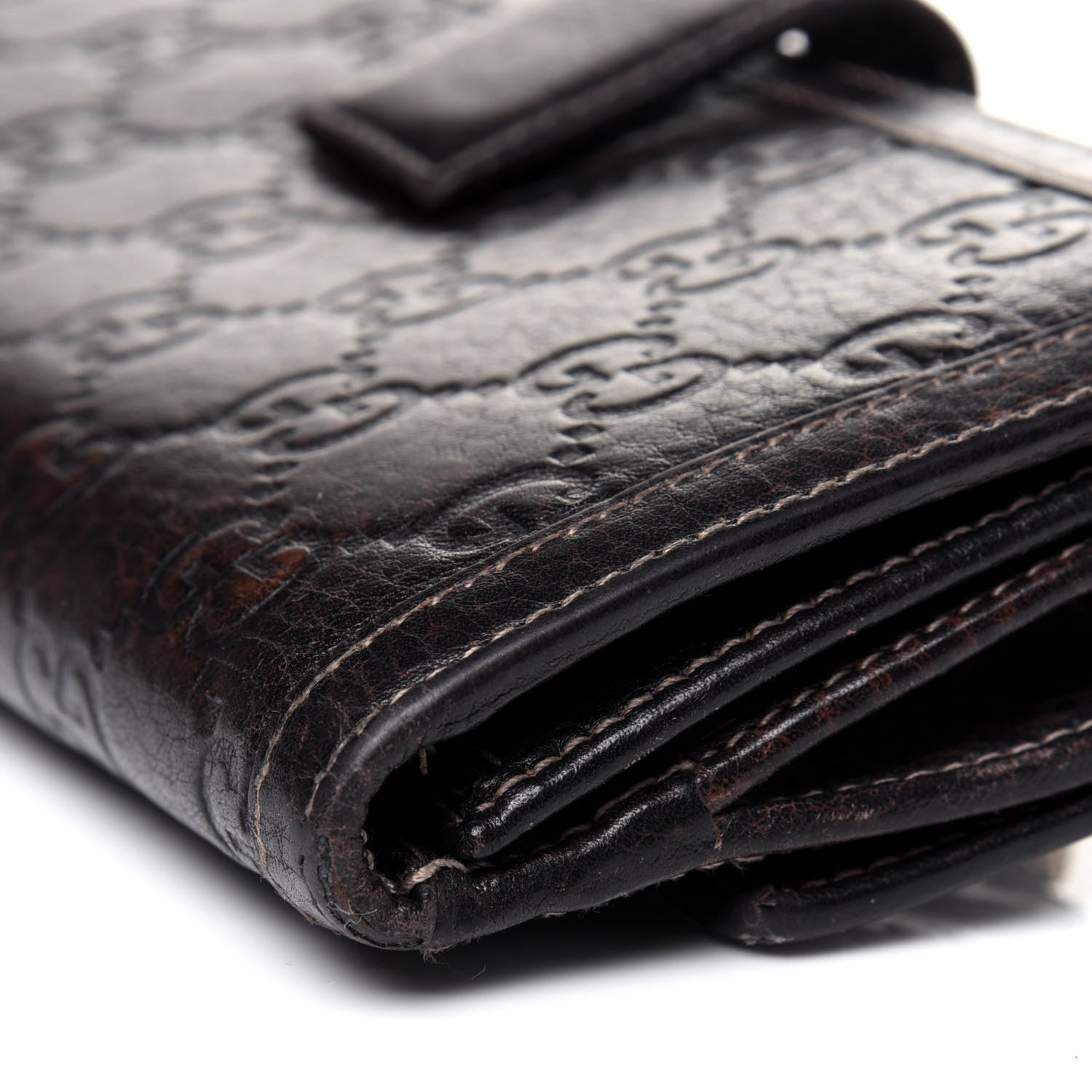 Gucci Guccissima Horsebit Continental Wallet Dark Brown 14 of 18