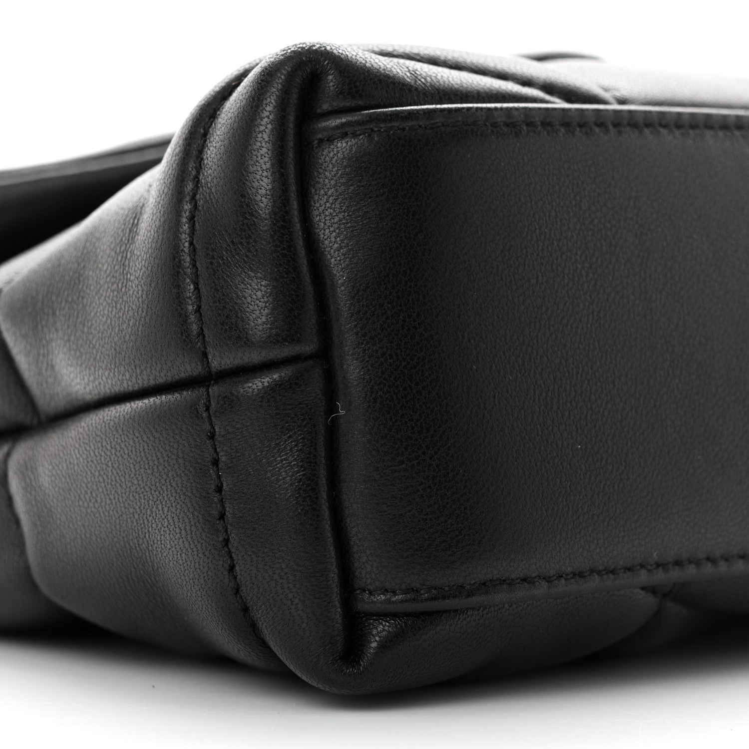 Saint Laurent Lambskin Quilted Toy Loulou Puffer Monogram Chain Satchel Black 9 of 11