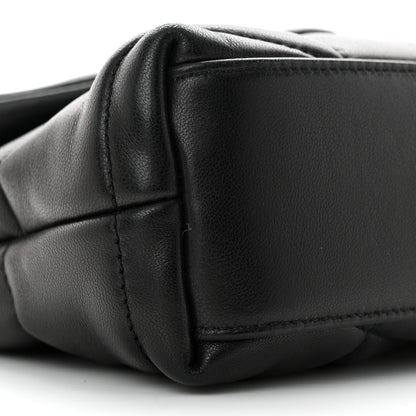 Saint Laurent Lambskin Quilted Toy Loulou Puffer Monogram Chain Satchel Black 9 of 11