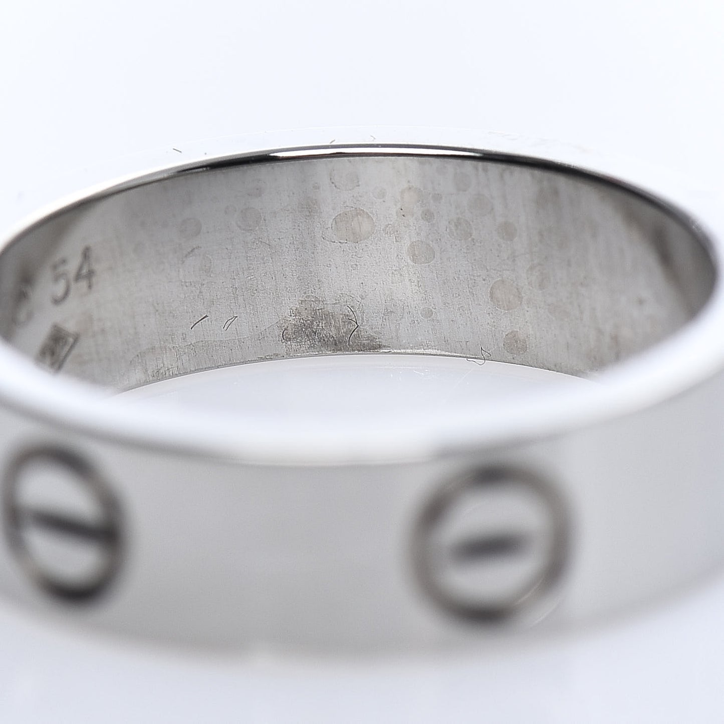 18K White Gold 5.5mm LOVE Ring 54 7