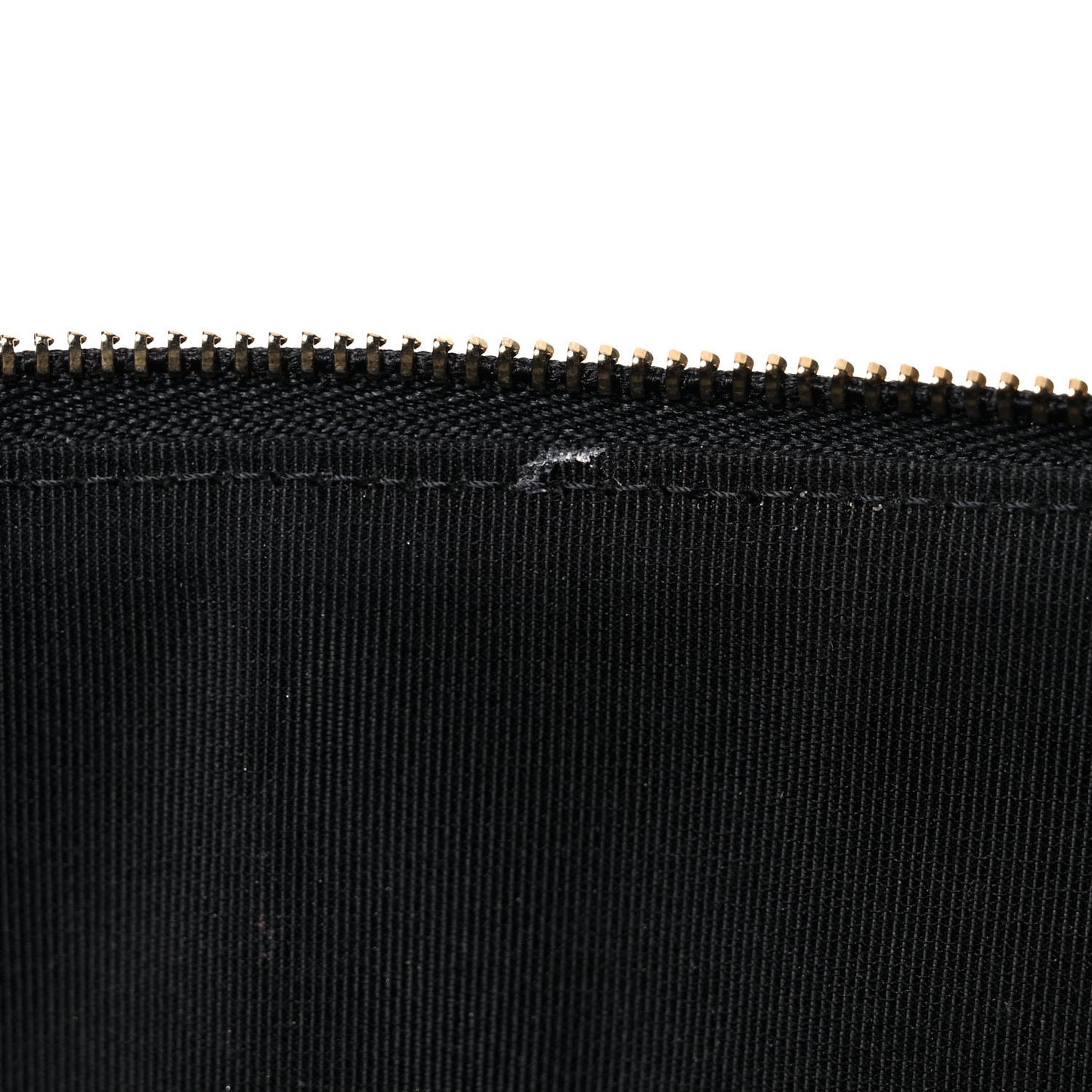 Lambskin Quilted Egyptian Amulet Zipped Pouch Black