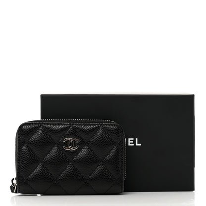 Chanel Caviar Quilted Zip Coin Purse Black 8 of 8