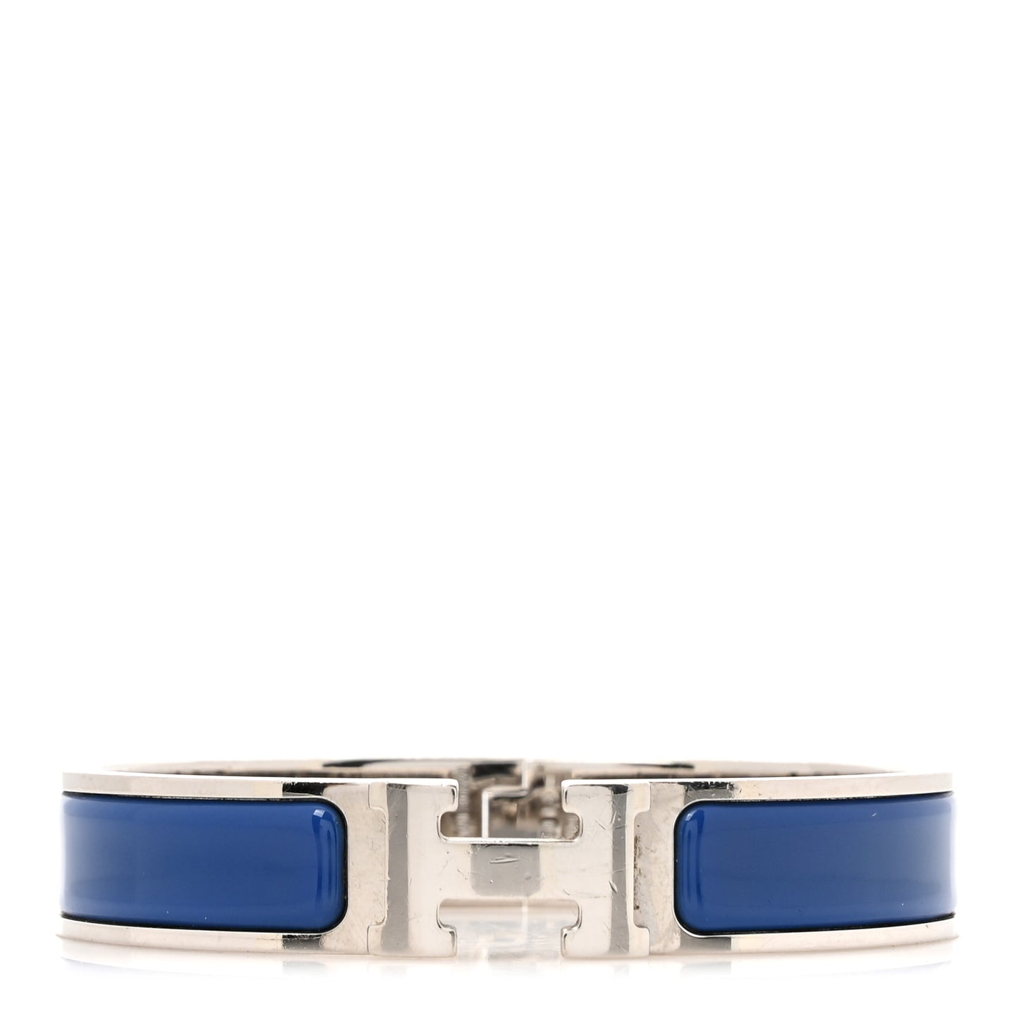 Narrow Enamel Clic Clac H Bracelet PM Bleu Royal