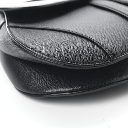 Christian Dior Grained Calfskin Saddle Bag Black 7 of 9