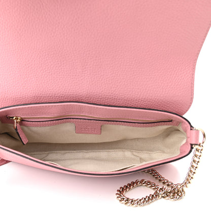 Gucci Pebbled Calfskin Medium Soho Flap Crossbody Pink 5 of 10