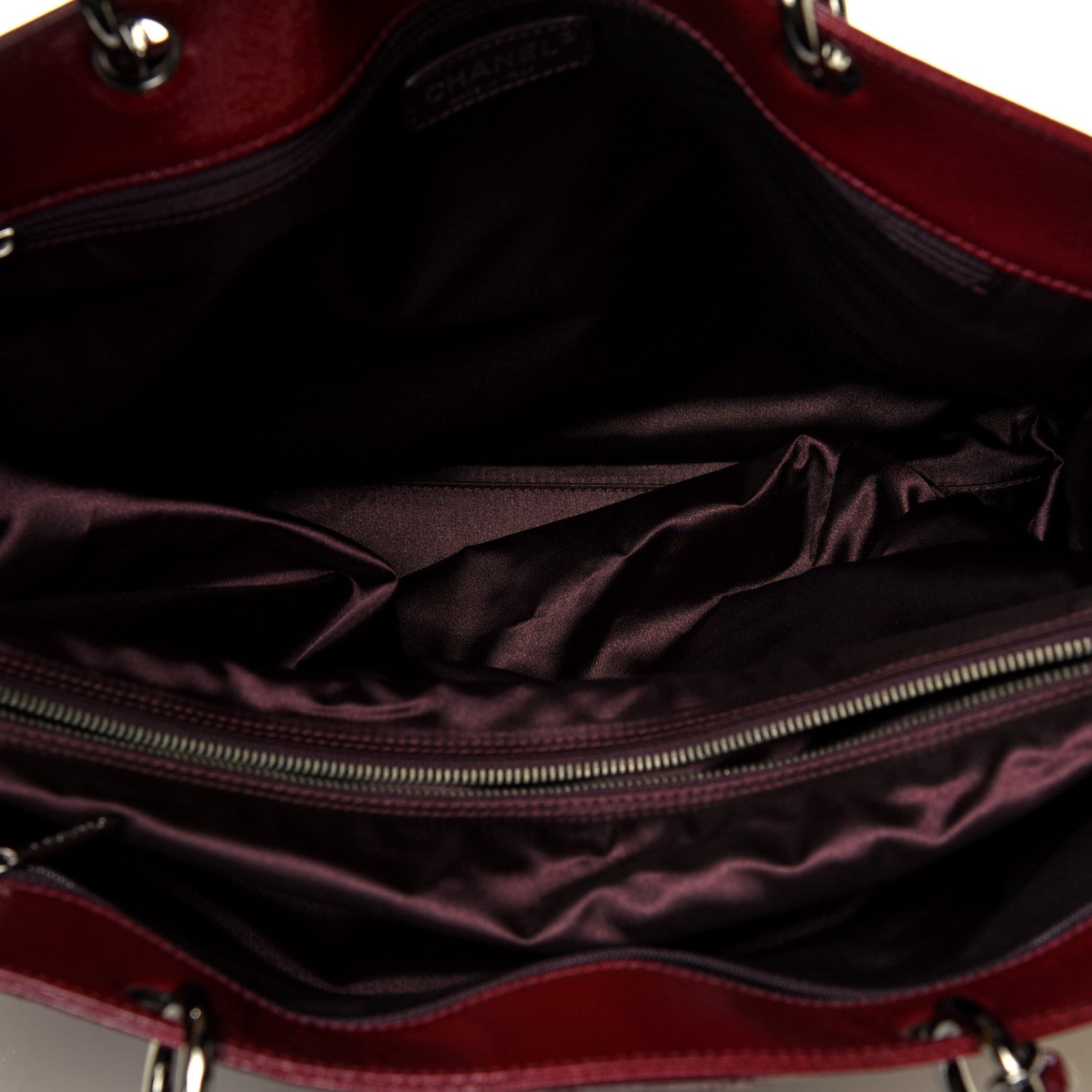 Chanel Patent Caviar Diamond Quilted Large Shine Reissue Tote Red 5 of 11