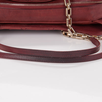 Chanel Calfskin Quilted Medium Retro Chain Tote Red 9 of 9