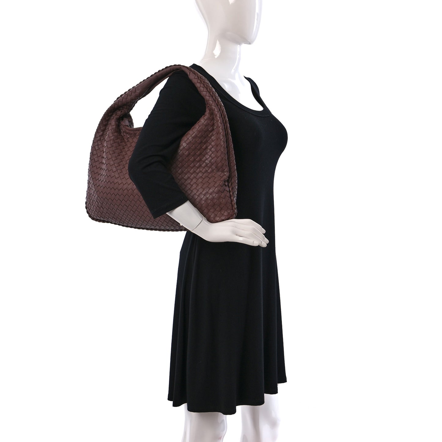 Nappa Intrecciato Large Veneta Hobo Glicine