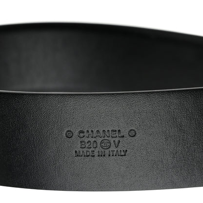 Chanel Calfskin Crystal Metal Quilted CC Belt 90 36 Black 5 of 6