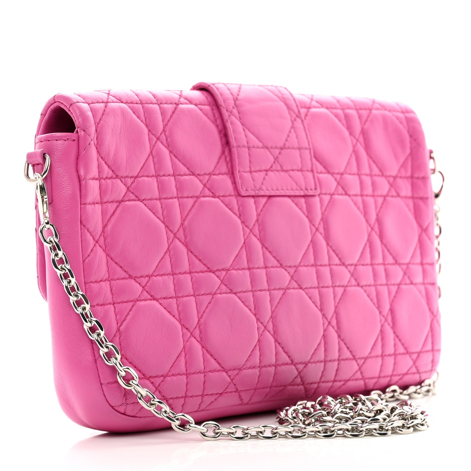 Christian Dior Lambskin Cannage Miss Dior Promenade Pouch Fuchsia 3 of 11