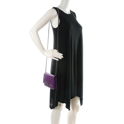 Chanel Lambskin Quilted Boy Wallet On Chain WOC Purple 2 of 8