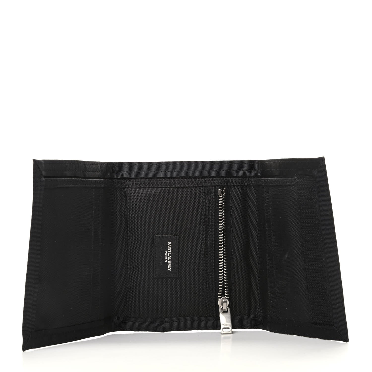 Saint Laurent Nylon Bandana Print Tiny Buffalo Wallet Black 5 of 8