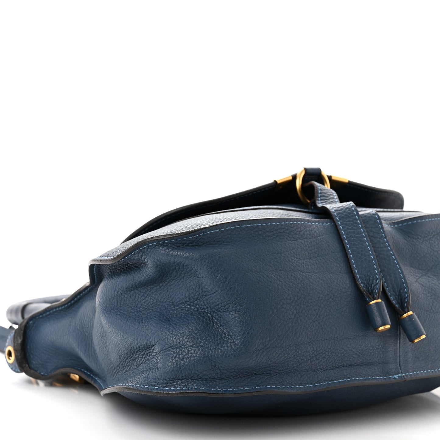 Calfskin Medium Marcie Satchel Royal Navy
