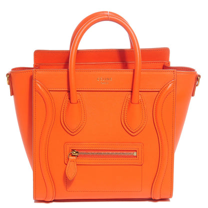 Celine Smooth Calfskin Nano Luggage Burnt Orange 1 of 8