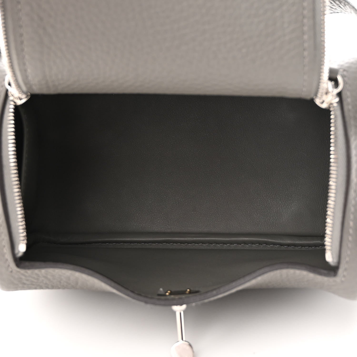 Hermes Taurillon Clemence Mini Lindy 20 Gris Meyer 5 of 10
