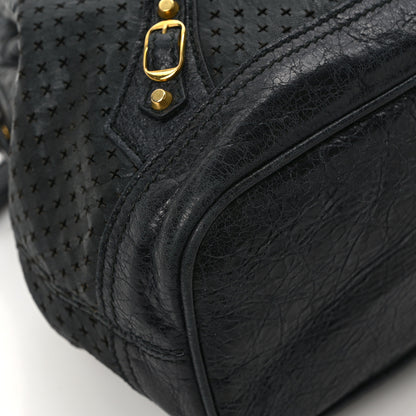 Balenciaga Agneau Classic Gold Hardware Perforated Cross Mini Pampille Black 10 of 11