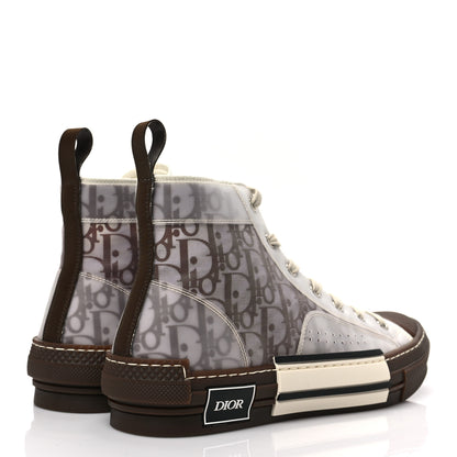 Christian Dior Technical Canvas Oblique Mens B23 High Top Sneakers 42.5 Brown Beige 4 of 6