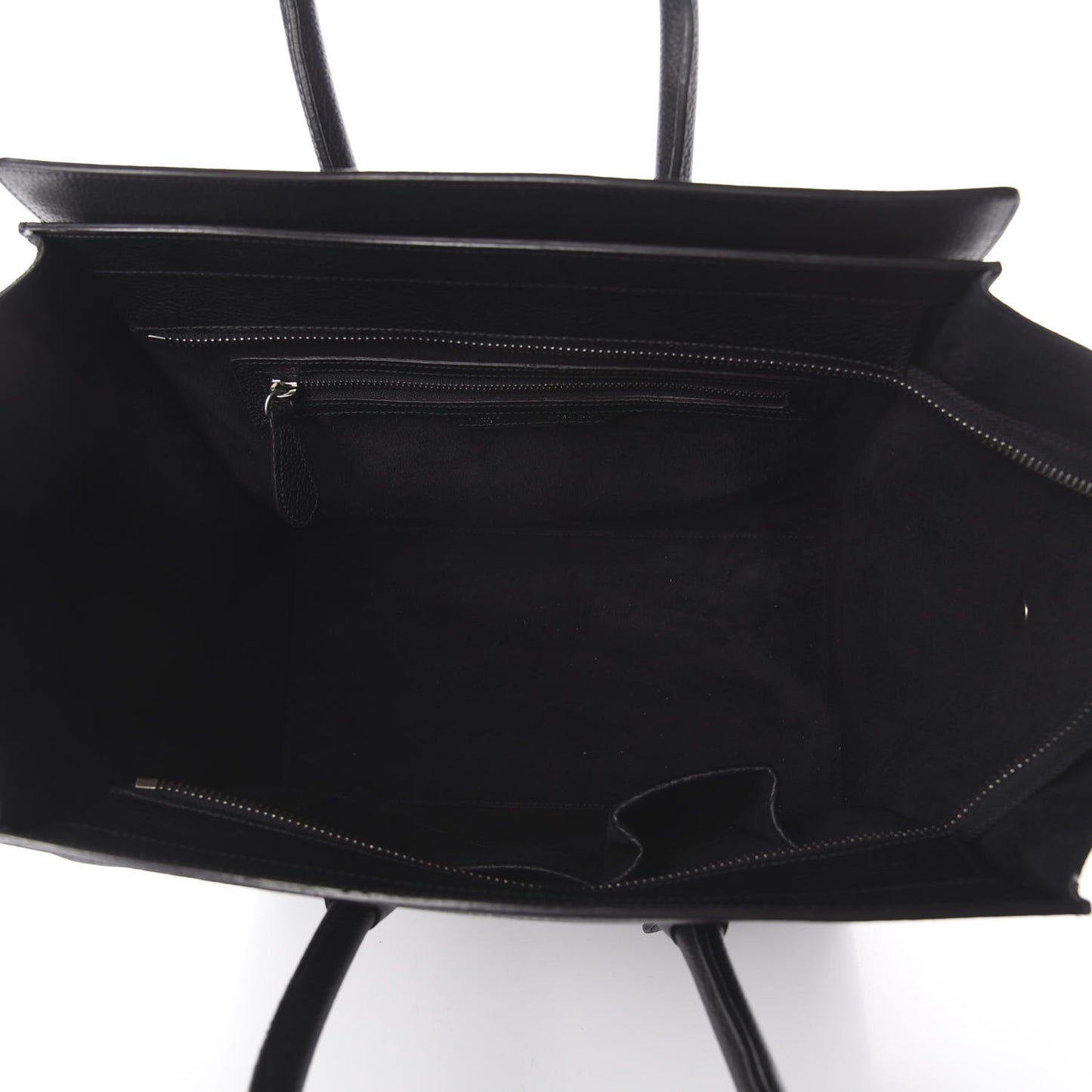 Drummed Calfskin Mini Luggage Black