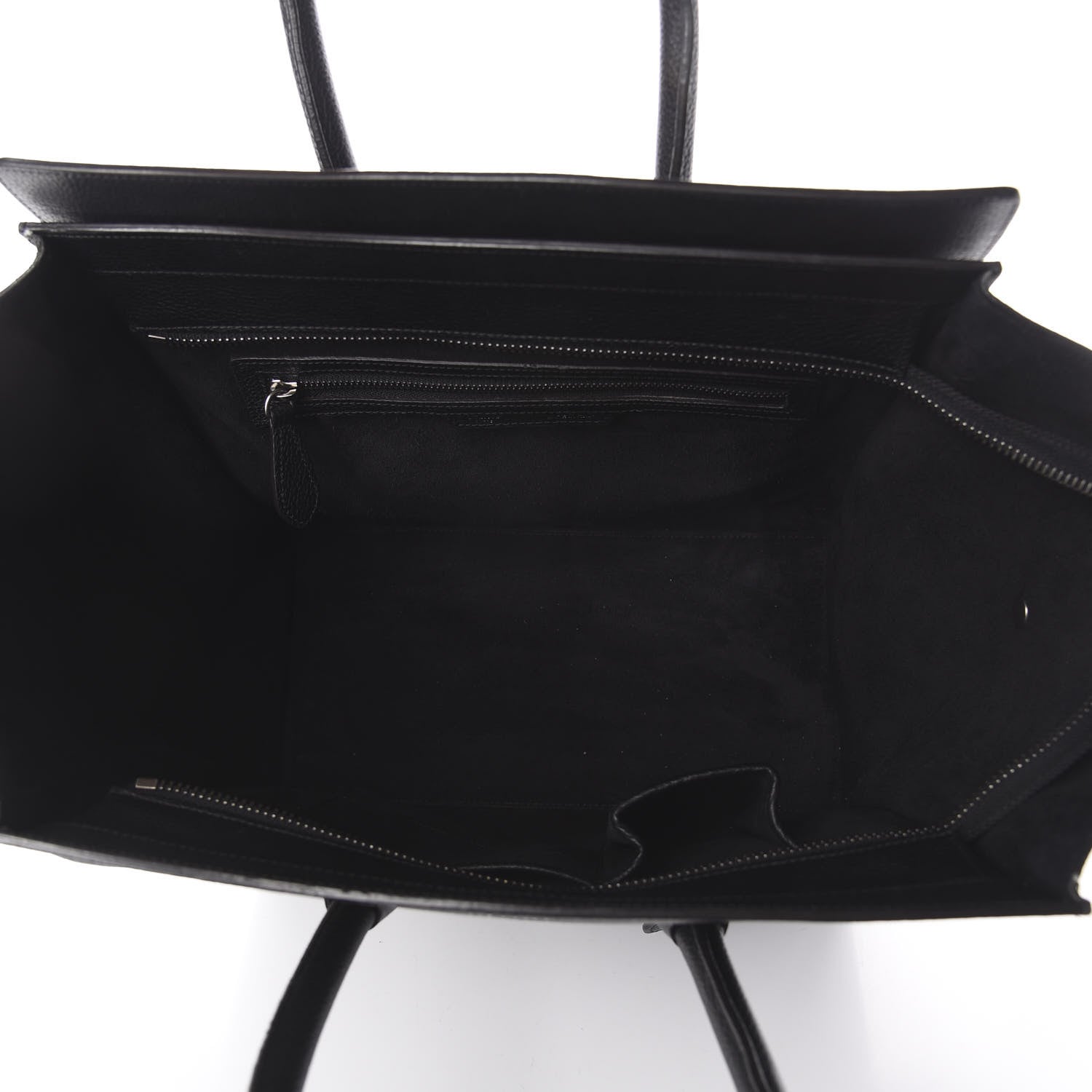 Celine Drummed Calfskin Mini Luggage Black 4 of 7