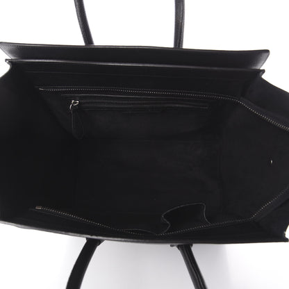 Celine Drummed Calfskin Mini Luggage Black 4 of 7