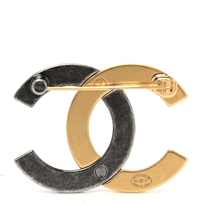 Chanel Metal CC Brooch Gold Ruthenium 3 of 5