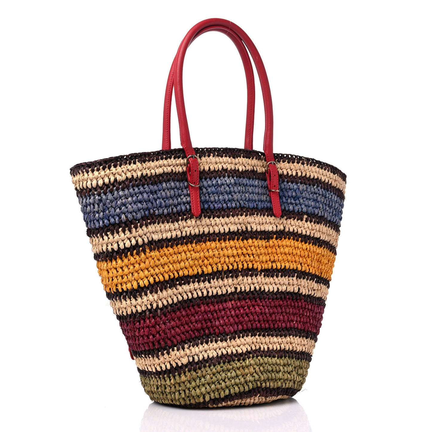 Straw Panier Basket Tote Multicolor