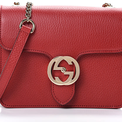 Gucci Dollar Calfskin Small Interlocking G Shoulder Bag Red 7 of 10