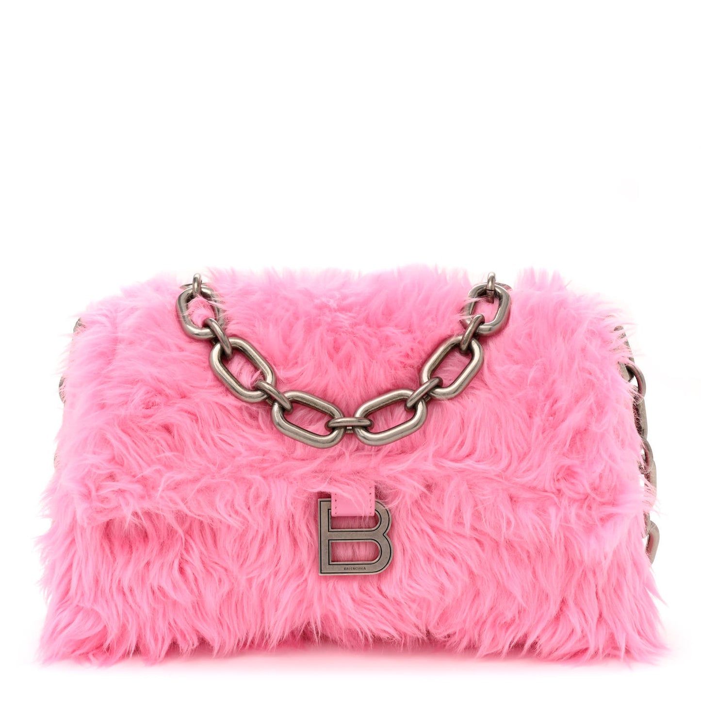 Faux Fur Small Downtown Shoulder Bag Pink