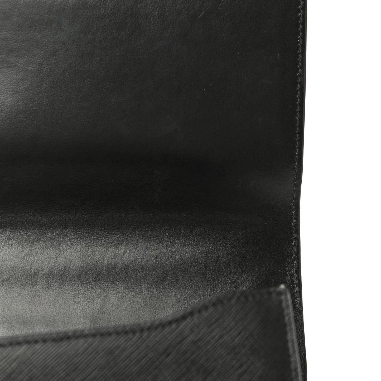 Saffiano Soft Calfskin Chain Crossbody Bag Black