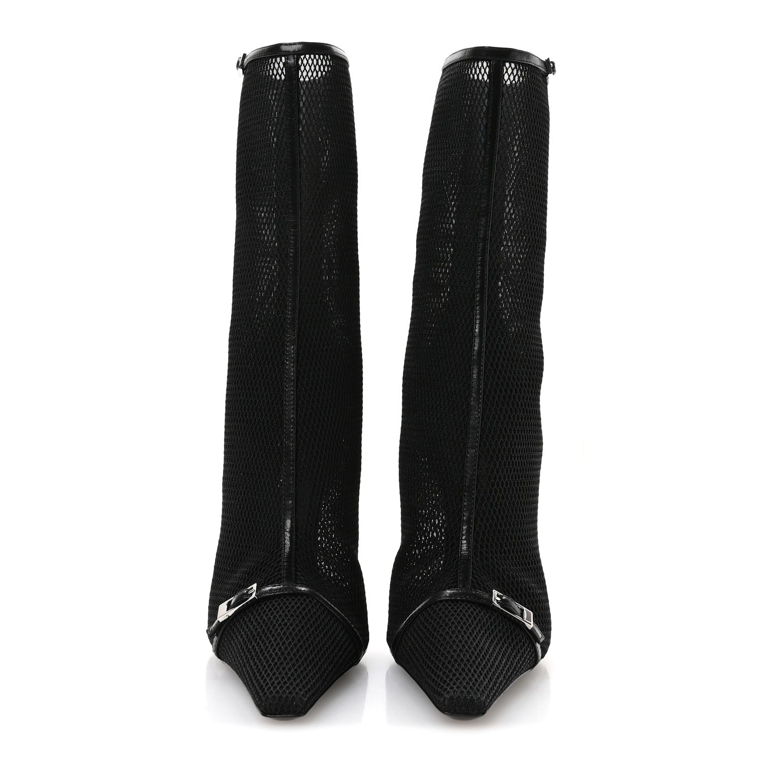 Saint Laurent Elba Applique Tulle Aston 115 Boots 37 Black 3 of 9