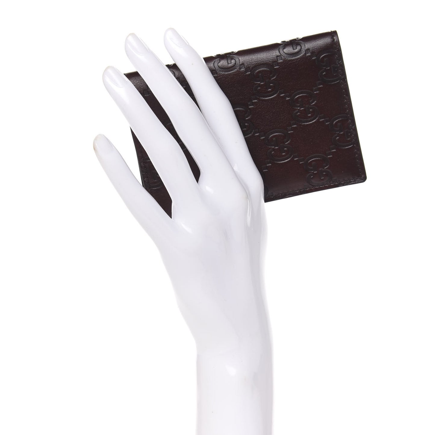 Guccissima Margaux Calfskin Avel Train Pass Card Case Chocolate