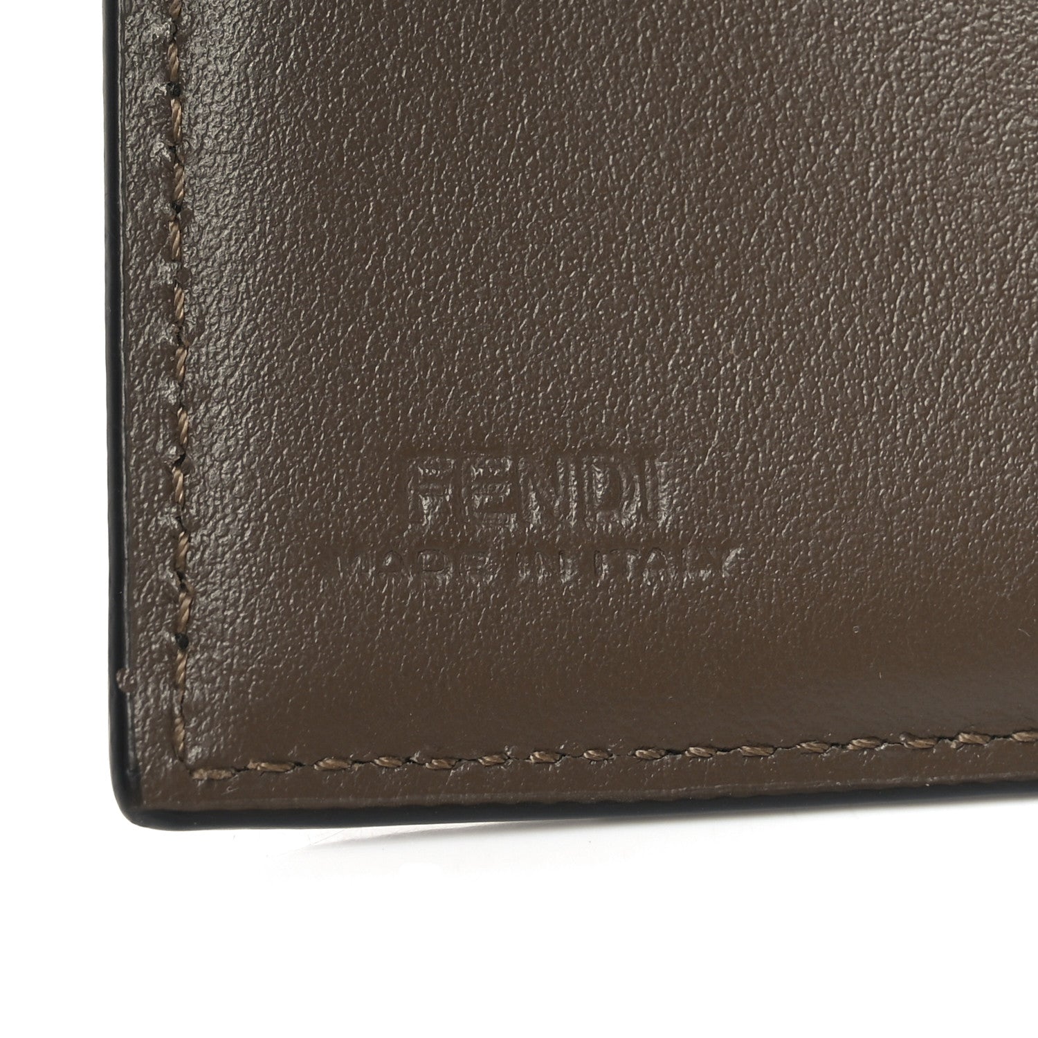 Fendi Vitello Soft F is Fendi Bi-Color FF 1974 Embossed Micro Tri-Fold Envelope Wallet Maya Black 6 of 6