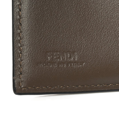 Fendi Vitello Soft F is Fendi Bi-Color FF 1974 Embossed Micro Tri-Fold Envelope Wallet Maya Black 6 of 6