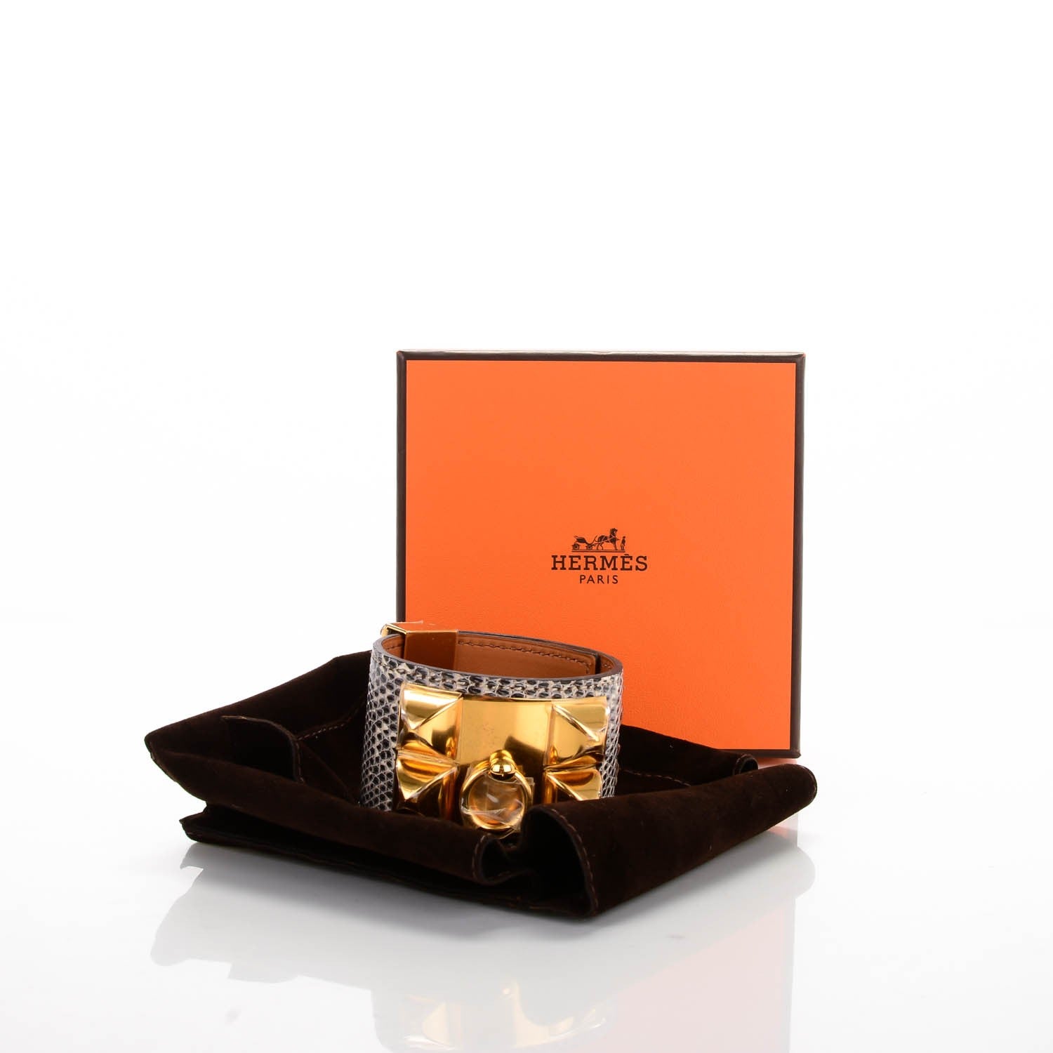 Hermes Lizard Collier De Chien CDC Bracelet S Ombre 8 of 8