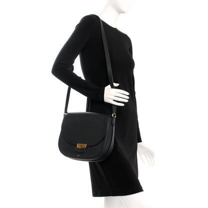 Celine Grained Calfskin Medium Trotteur Black 2 of 6