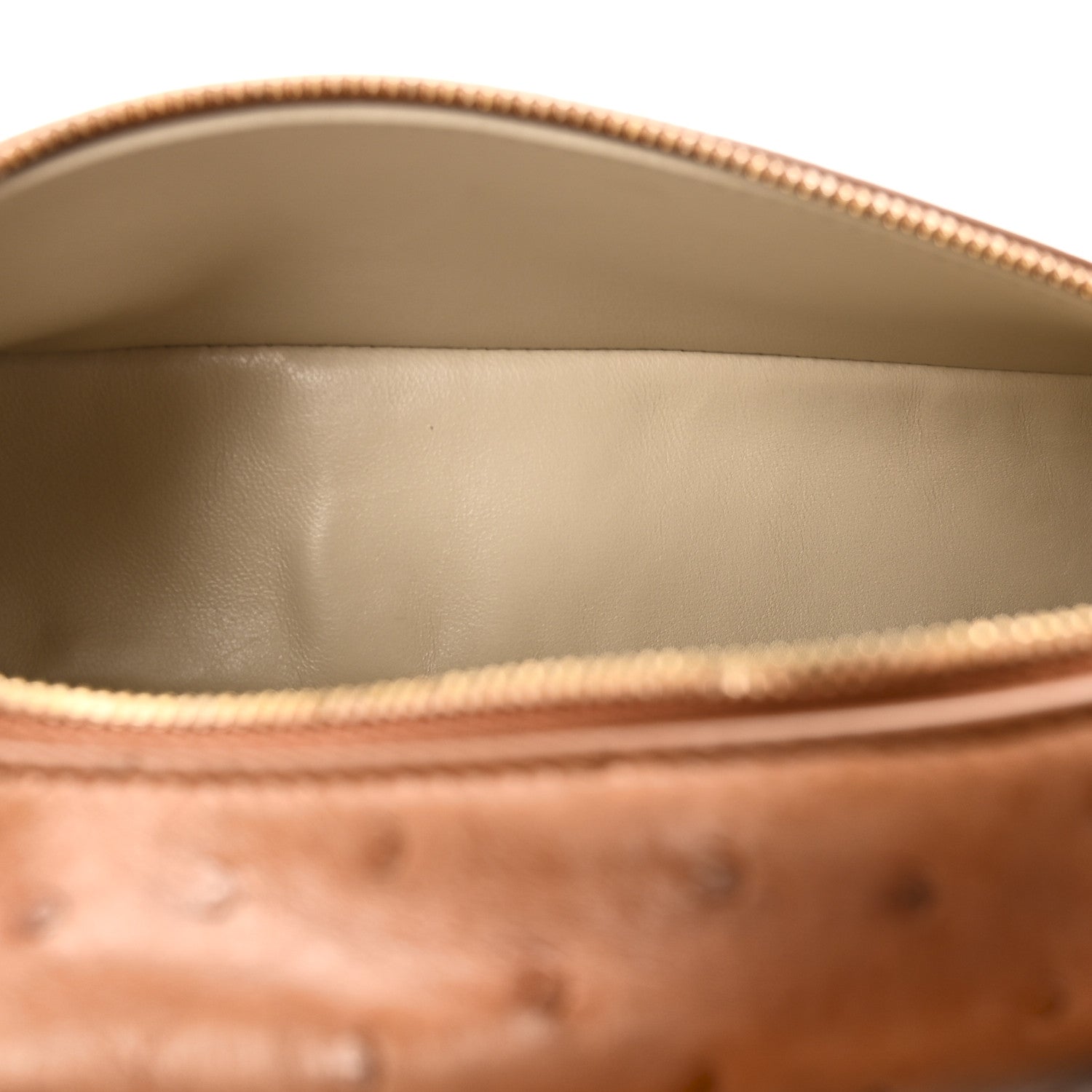 Loro Piana Ostrich L19 Extra Pocket Pouch Cognac 1857685