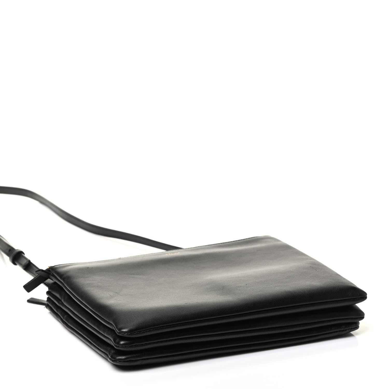 Celine Lambskin Large Trio Crossbody Bag Black 3 of 8