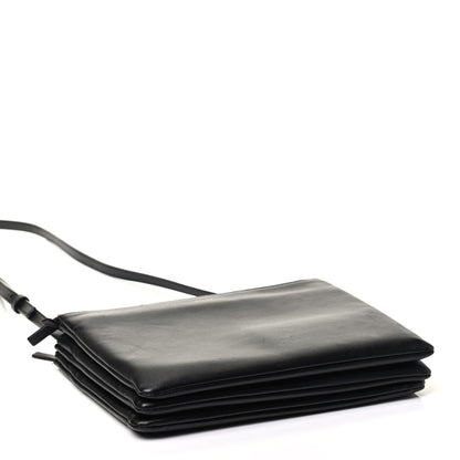 Celine Lambskin Large Trio Crossbody Bag Black 3 of 8