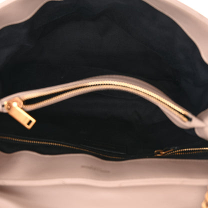 Saint Laurent Calfskin Y Quilted Monogram Medium Loulou Chain Satchel Light Natural 5 of 13