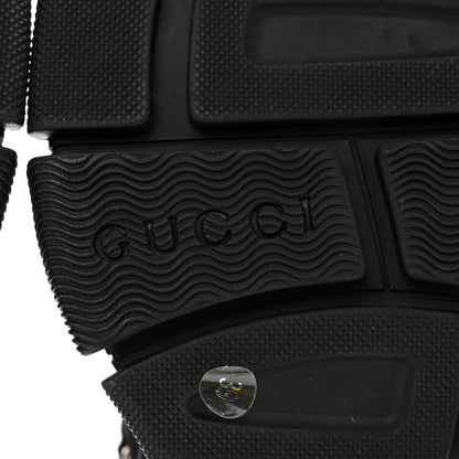 Gucci X SEGA Calfskin Suede Technical Canvas Womens Flashtrek High-Top Sneakers 39 Black 6 of 9