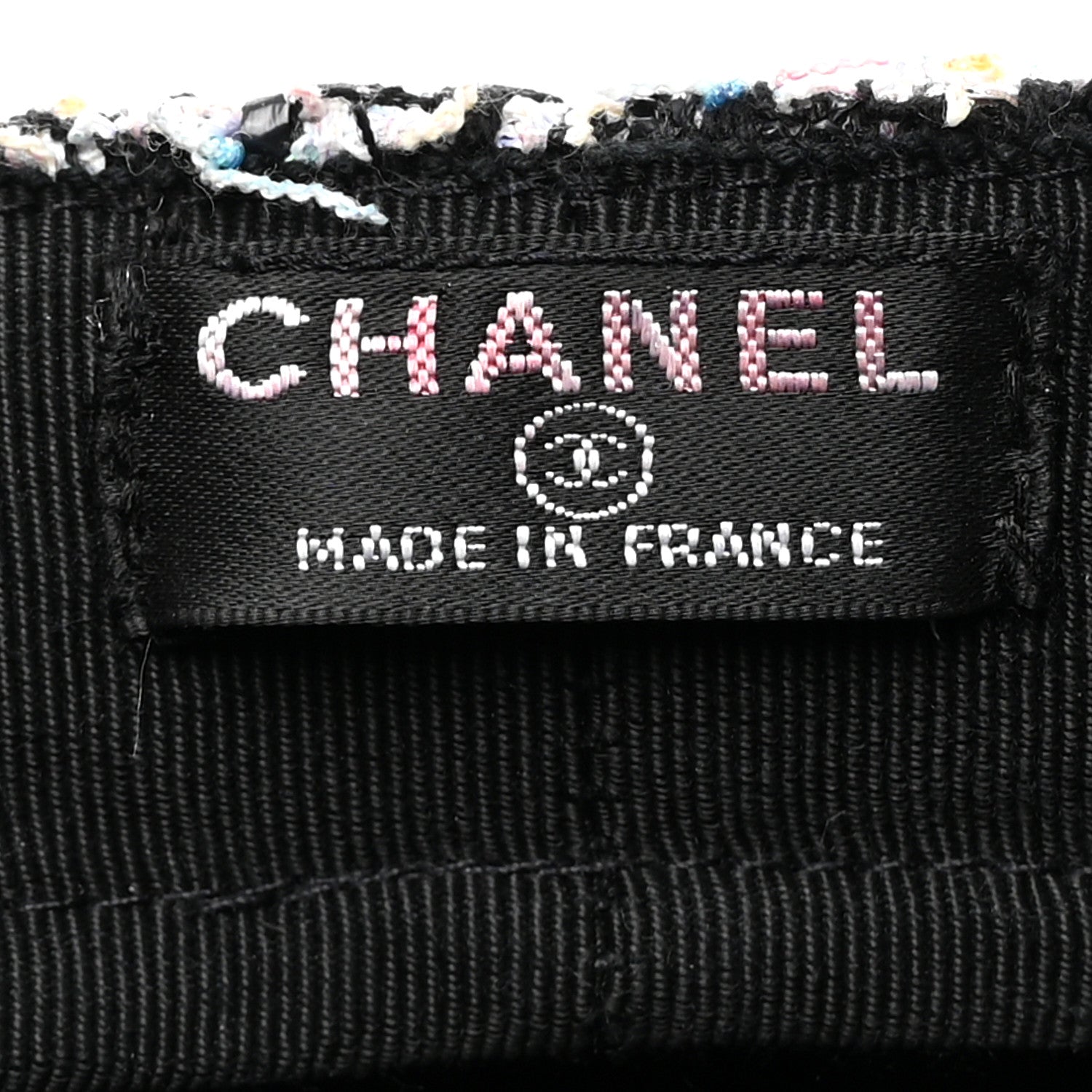 Chanel Metallic Tweed Lambskin CC Cap Black White 8 of 11