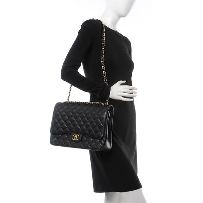 Chanel Caviar Quilted Maxi Double Flap Black 3 of 8