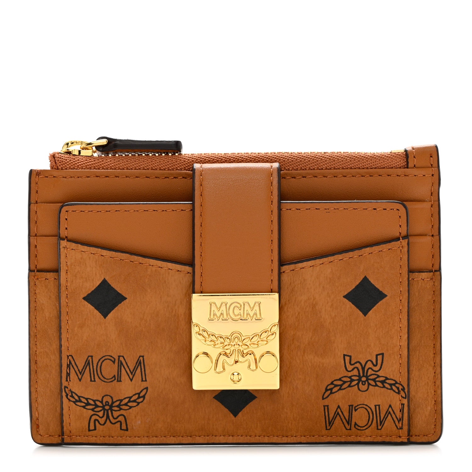 MCM Visetos Patricia Card Case Cognac 1 of 7