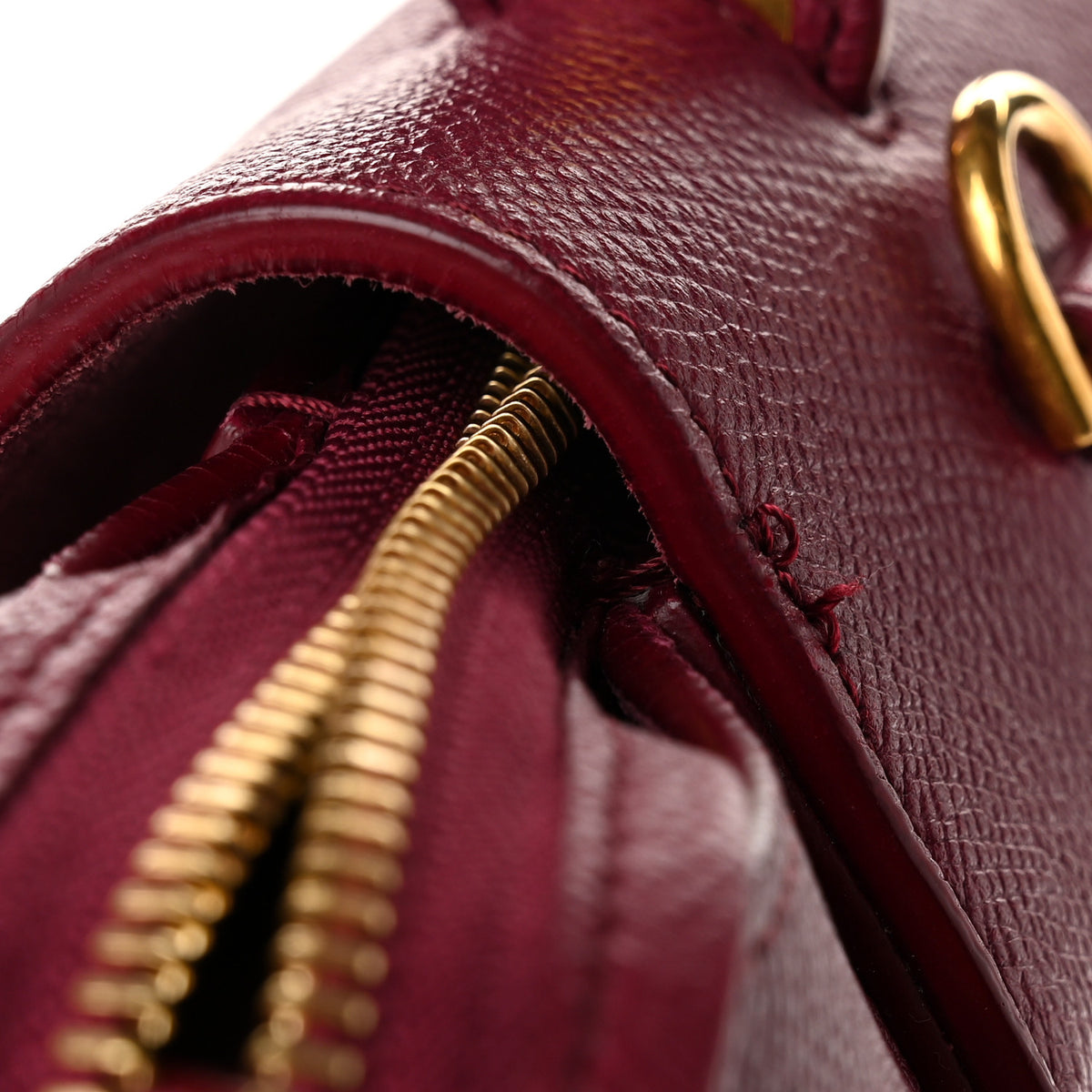 Grained Calfskin Micro Belt Bag Plum