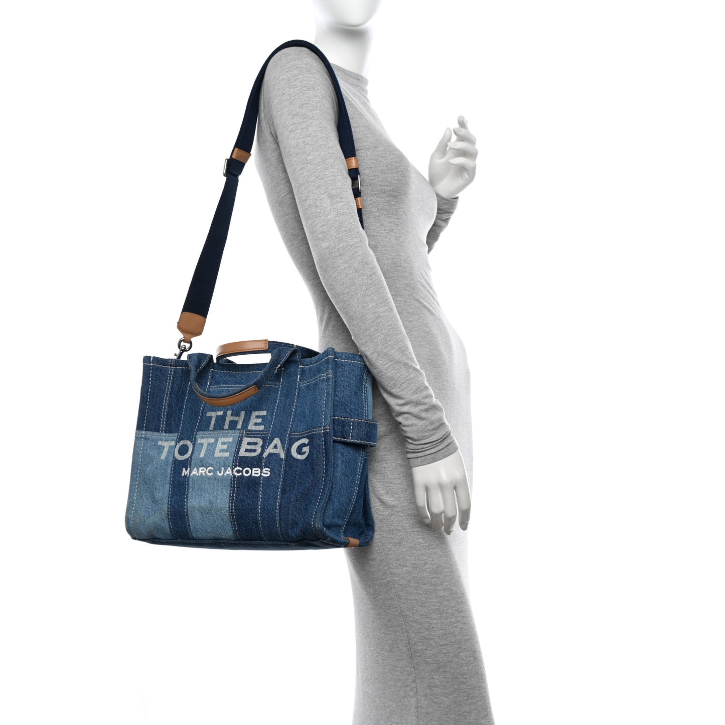 Denim Canvas Medium The Tote Bag Blue