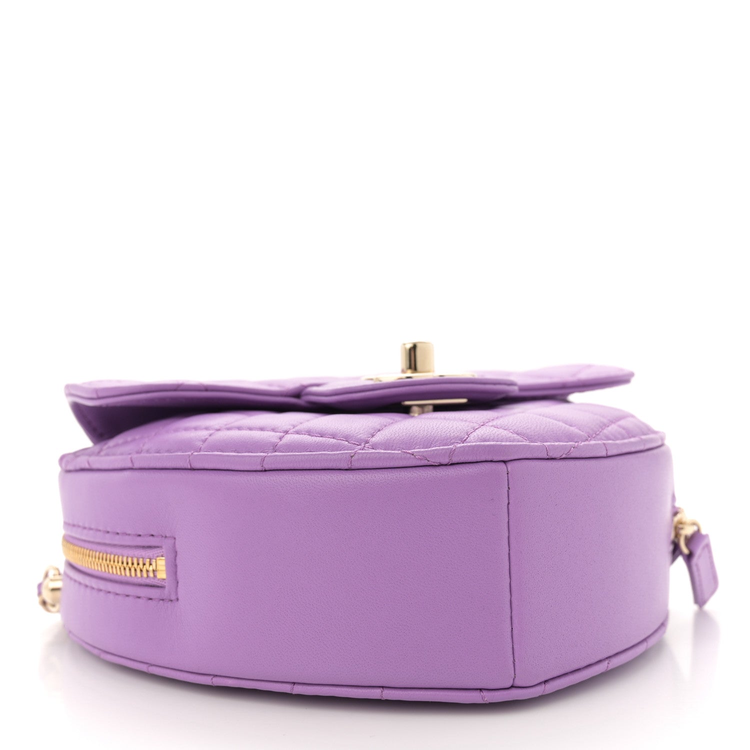 Chanel Lambskin Quilted CC In Love Heart Bag Purple 4 of 11