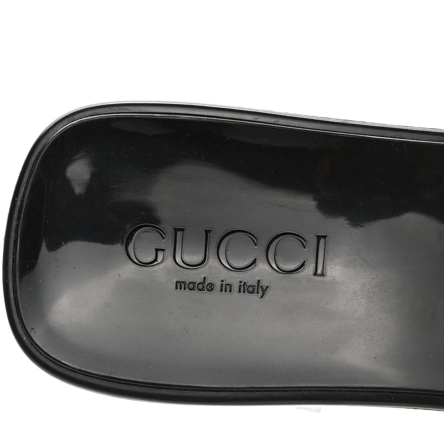 Gucci Rubber Gucci Logo Womens Platform 20/60mm Slide Sandals 39 Black 5 of 9